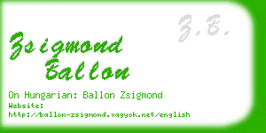 zsigmond ballon business card